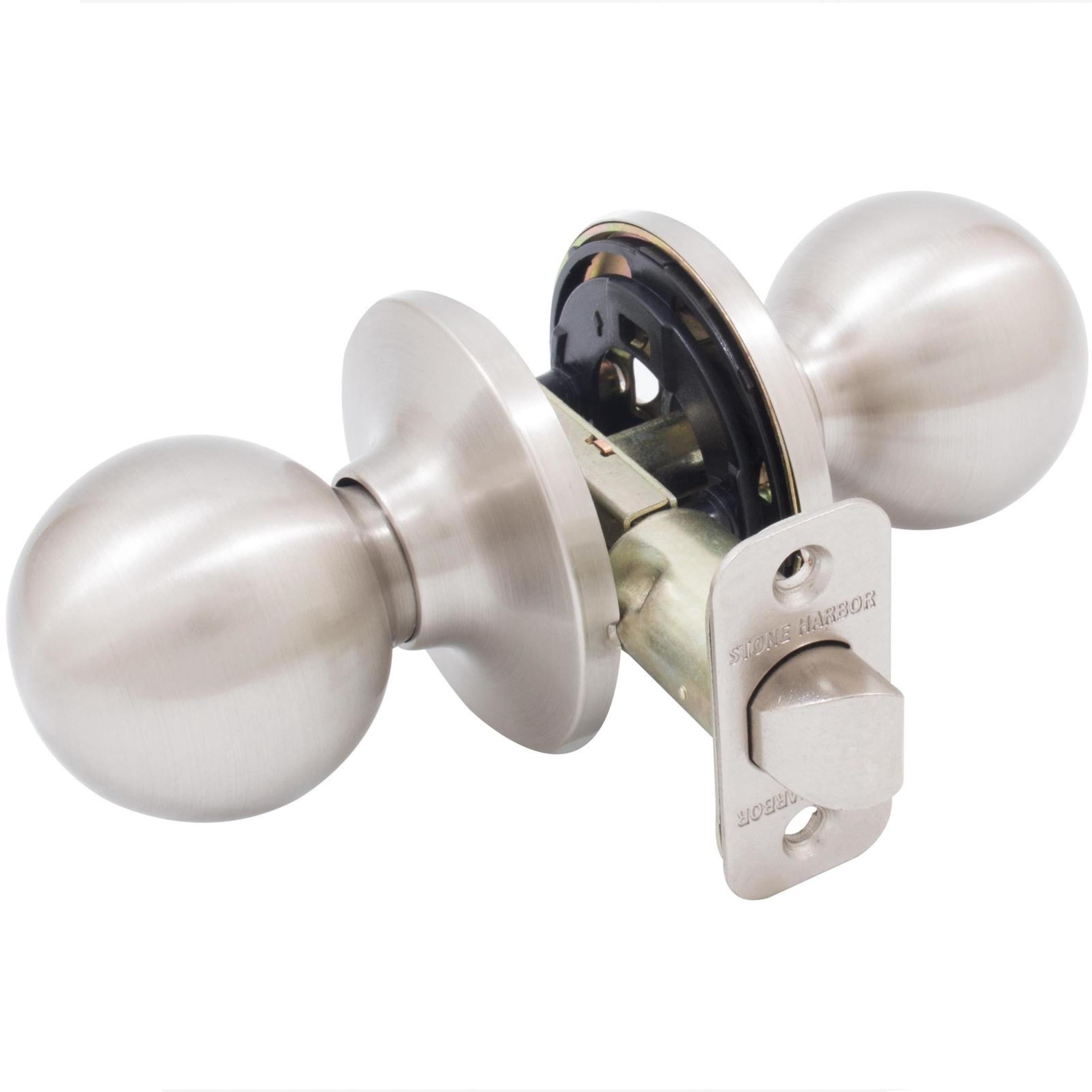 Stone Harbor Hardware Ball Door Knob, Passage (Hall/Closet) Function, Satin Nickel