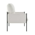 thumbnail image 6 of Dining Chairs Set,Modern Accents Chair Comfy Chair With Removable Cushion Vanity Chair With Wood Armrests For Living Room Bedroom White, 6 of 9