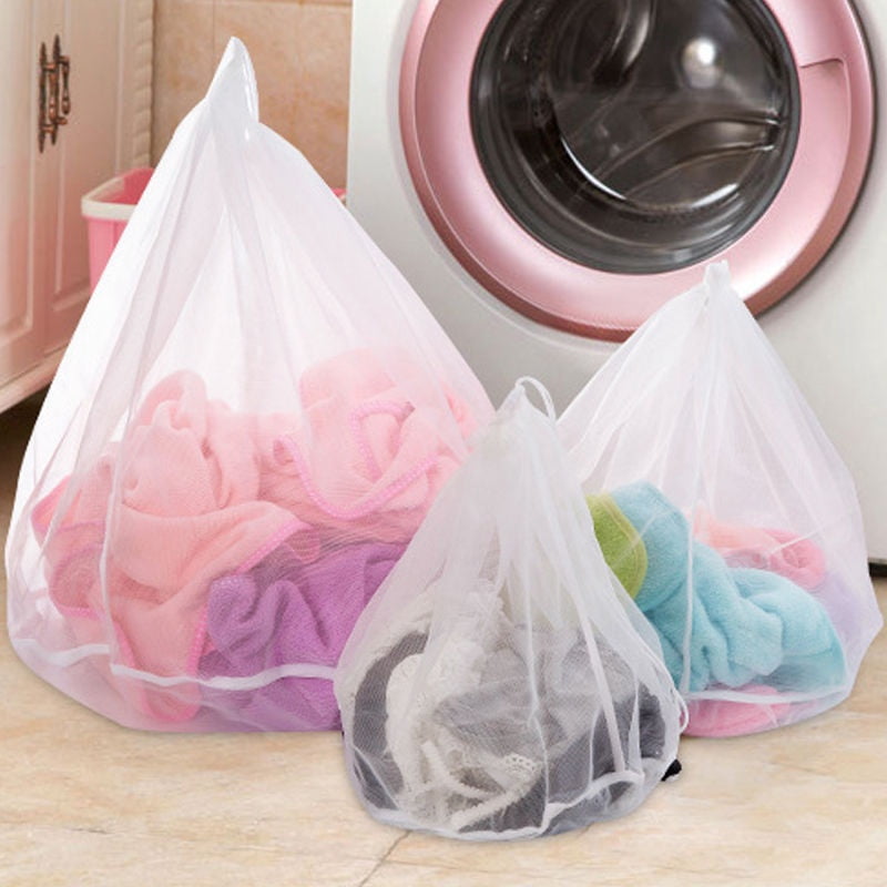 Zipped Wash Bag Laundry Washing Net Mesh Lingerie Underwear Bra Clothes Socks