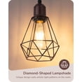 thumbnail image 2 of 70'' Industrial Farmhouse Floor Lamp - Dimmable Rustic Tree Standing Lamp with Diamond Shade & 3 LED Edison Bulbs Included, 2 of 9