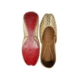 thumbnail image 4 of Gold Punjabi Jutti For Women Wedding Jutti Flat Mojari online Jutti Bridal Jutti US 10 / EURO 42, 4 of 5