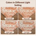 thumbnail image 7 of Design&I 2'x3' Washable Accent Rug Orange Vintage Burnt Distressed Trellis Lattice Terracotta Print for Kitchen, Pet Station, Friendly & Non-Slip Built-In Grip, 7 of 7