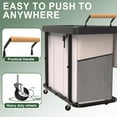 thumbnail image 3 of 60 Gallon Laundry Hamper with 3 Sections, Rolling Laundry Basket with Lid, Laundry Sorter Organizer for Large Families, Hotel, Laundry Room, White, 3 of 7