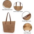thumbnail image 3 of Kukuzhu Womens Large Straw Beach Tote Bag Handmade Woven Shoulder Bag Handbag Purse for Summer, 3 of 6