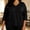Black, variant on Plus Size Tunic for Women Scrub V Neck Three Quarter Pocket Soft Woven Loose Ladies Care Work Tops Spring Summer Clothing