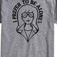 thumbnail image 3 of Daria - I Prefer To Be Alone - Men's Short Sleeve Graphic T-Shirt, 3 of 5