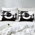 thumbnail image 4 of Erosebridal Minimalst Full Sheet Sets, Futuristic Geometric Bedding Full Size, Mid Century Decor 4pcs, 4 of 7