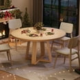 thumbnail image 6 of COZONY 47" Round Dining Table for 4-6, Farmhouse Wood Dinner Table with Sturdy Cross Base, Rustic Kitchen & Living Room Furniture, wood (Table Only), 6 of 11