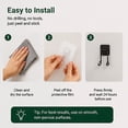 thumbnail image 6 of Toilet Roll Paper Holder, Tissue Storage Organizer, Over The Tank Toilet Paper Roll Holder Wall Mount, Heavy-Duty Metal Adhesive Hanging Toilets Tissue Holder for Bathroom and Camper,Black, 6 of 9