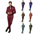 thumbnail image 4 of Menista Suit Premium Three Piece Rust Mens Suit for Wedding, Engagement, Prom, Groom wear and Groomsmen Suits, 4 of 4