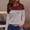 Wine, variant on Gray Womens Striped Oversized Tops Round Neck Fashion Print Pullover Casual Long Sleeve Blouses Soft Breathable Loose Tops for Work Daily