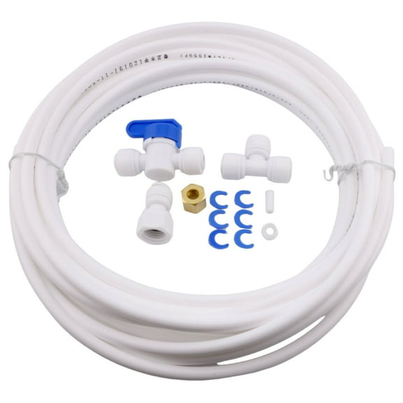 Ice Maker Installation Kit with 25 Feet of Plastic Tubing and Fittings