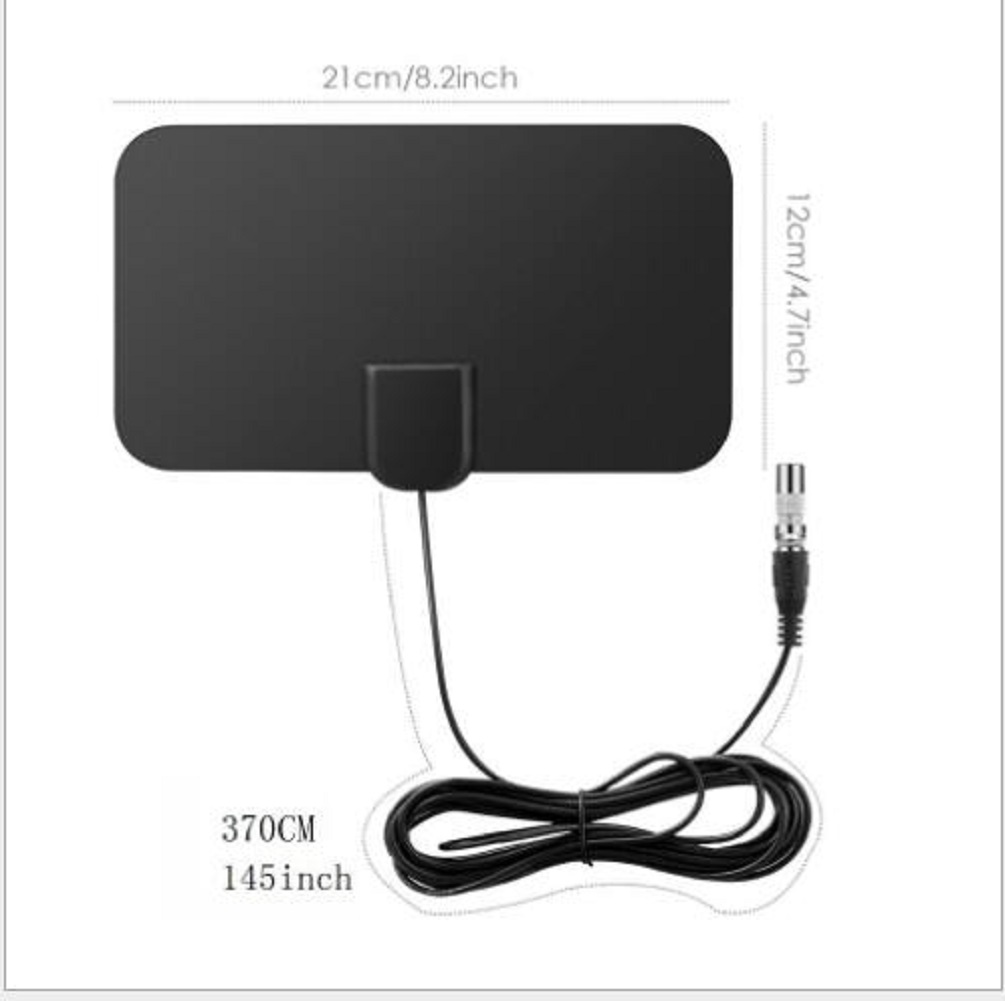 Indoor Amplified TV Amplifier HDTV, 50 miles/80 kilometers Range Flat HD Digital VHF UHF DVB