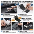 thumbnail image 7 of Self Adhesive Leather Repair Patch Tape 4×63 inch, Vinyl and Leather Repair Kit for Couches, Furniture, Car Seat, Boat Seat, Sofa, Vinyl Upholstery, Chair, Interior, Dark Brown, 7 of 7