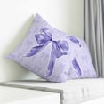 thumbnail image 3 of Purple Bow Pillow Covers 20x20 Inch Decorative Throw Pillow Cover, Cute Bowknot Simple Pure Color Sofa Pillowcases Accent Cushion Case Home Decor Bedroom Living Room, 3 of 6