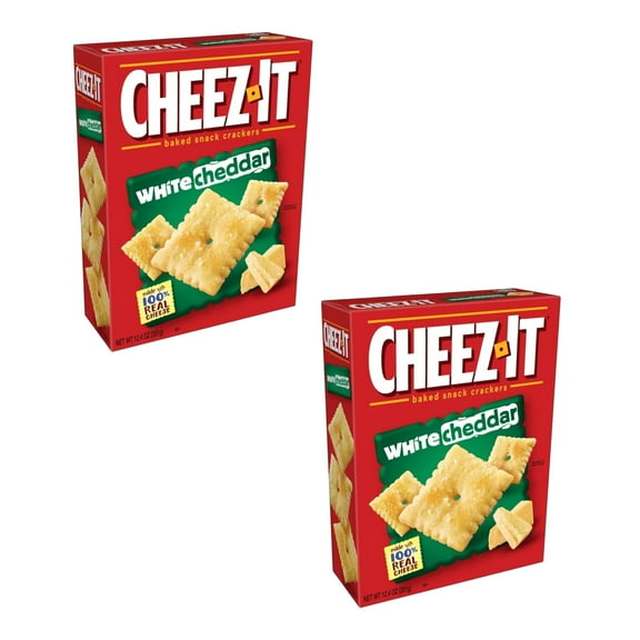 Cheez-It 2 Pack Baked Snack Cheese Crackers, White Cheddar, 12.4 oz