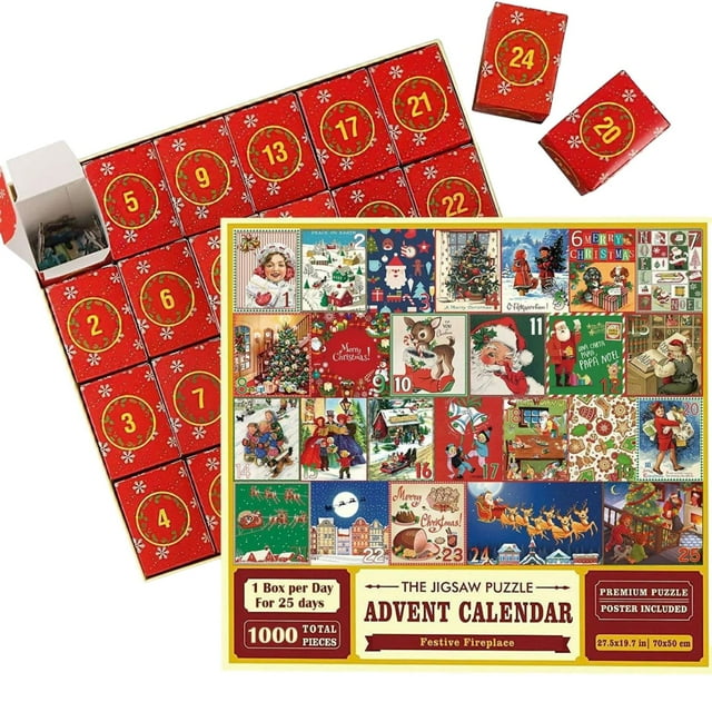 Rompecabezas De Navidad Calendario De Adviento Rompecabezas De Navidad Para Hombres, Niños Y Niñas BLESIY rompecabezas de vacaciones