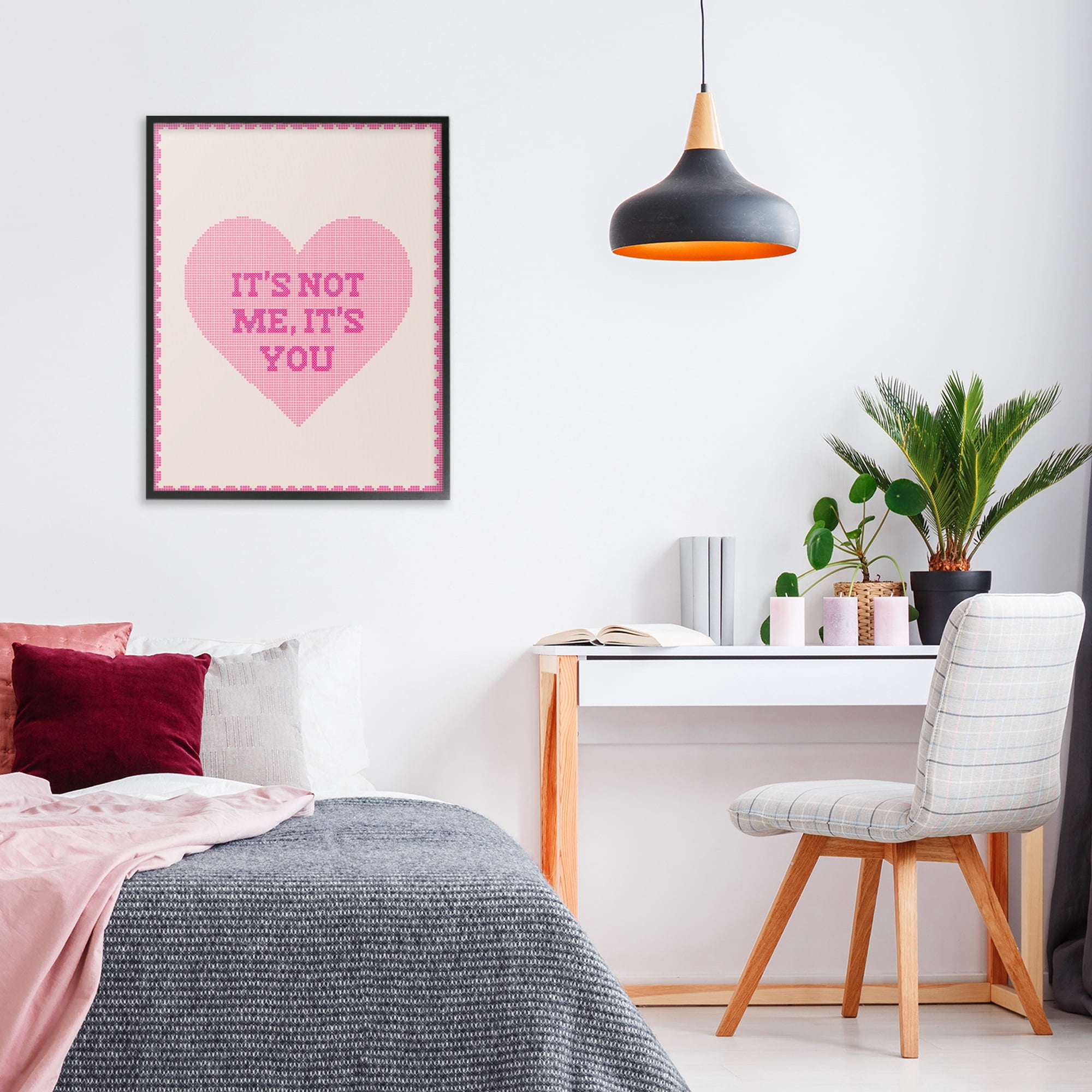 Stupell Industries Not Me It's You on Heart Black Framed Giclee Art, design by Lil' Rue