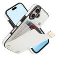thumbnail image 4 of Feishell for iPhone 16 Plus Back Wallet Case with Back Accordion Folding Card Holder,Shockproof Premium PU Leather Button RFID Blocking Card Slots Anti-Scratch Phone Case,White, 4 of 7