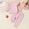 thumbnail image 4 of Coerni Baby Girl Winter Clothes Crewneck Sweatshirts Flower Sweatpants Toddler Fall Halloween Outfits 0 3 6 12 18 24 Months, 4 of 9