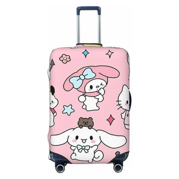 Saiise Sanrio O Luggage Suitcase Covers Elastic Washable Luggage Protector Travel Suitcase Protective Cover For Unisex Fits 18-32 Inch Luggage(No luggage included)
