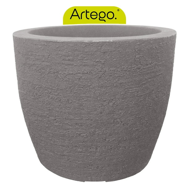 Maceta moderna para exteriores compacta de 20 cm de alto EUROPEAN Artego Japi Hecho en Brasil
