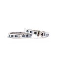 thumbnail image 2 of 1ct Blue Princess Diamond Engagement Wedding Ring Set Semi Mount, 2 of 2