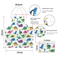 thumbnail image 7 of White Cartoon Dinosaurs Pattern Apron-Garden Aprons for Women with Pockets-Cotton Linen Waterproof Kitchen Cooking Gardening Aprons Adjustable for Kitchen,Cooking,BBQ and Salon 33x27 Inch, 7 of 7