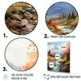 thumbnail image 3 of Designart "Serene Creek At Mountain Summit II" Landscape Mountains Floater Framed Wall Art Living Room, 3 of 5