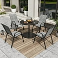 thumbnail image 3 of TQKVIPI Outdoor Patio Chairs Set of 4 Stackable Dining Chairs All-Weather Textilene Furniture Set for Pool Deck, Backyard, Garden, 3 of 11