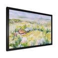 thumbnail image 2 of Designart 'Abstract Blossoming Green Fields In Countryside ' Country Framed Art Print, 2 of 4