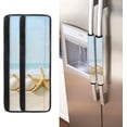 thumbnail image 2 of NETILGEN Refrigerator Door Handle Covers Set of 2, Non-Slip Kitchen Appliance Decoration Mat for Fridge Dishwashers Microwave Kitchen Handle Coastal Decor, Beach Starfish Blue, 2 of 6