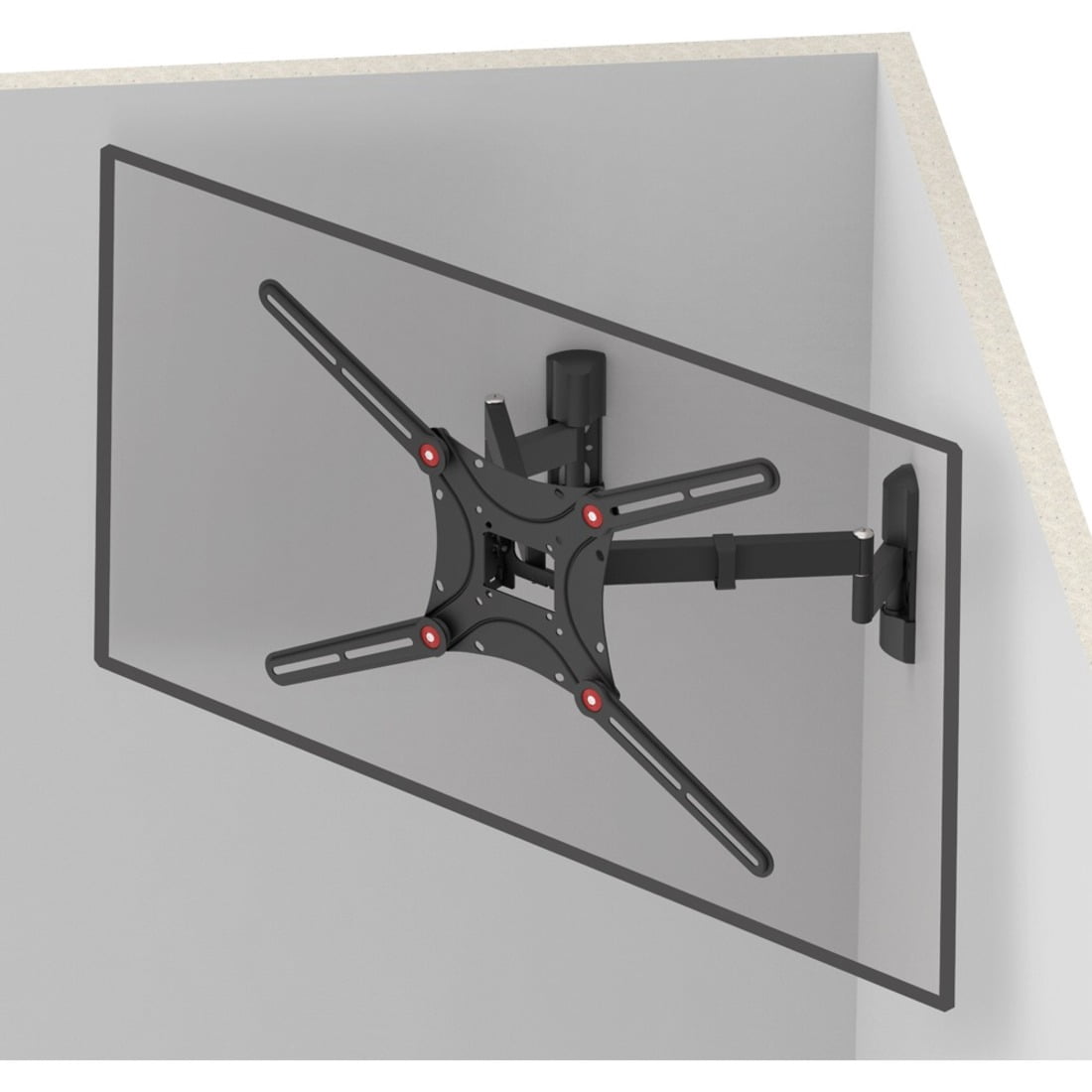 Barkan Mounts 13-90" Dual Arm Full Motion Articulating TV Wall Mount, Black