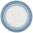 thumbnail image 2 of SAFAVIEH Braided Nazca Geometric Reversible Area Rug, Ivory/Blue, 3' x 3' Round, 2 of 11