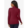 thumbnail image 2 of Jessica London Women's Plus Size Ribbed Cotton Turtleneck Sweater, 2 of 4