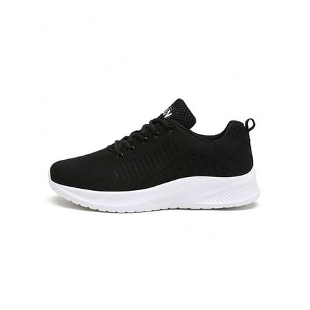 

FAIAI 2024 Men s Lace Up Knit Breathable Running Shoes Comfy Soft Sole Sneakers For Outdoor Jogging