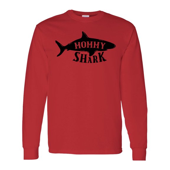 Inktastic Mommy Shark Long Sleeve T-Shirt
