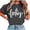 #0067-Gray, variant on Uootdi Women's Summer T-Shirt Letter Printed Graphic Short Sleeve Humor Retro Tees Casual Loose Fitted Top Gift