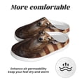 thumbnail image 6 of Fotbe Deer American Flag Wall Pattern Women's Fuzzy Curly Fur Memory Foam Loafer Slippers Indoor Outdoor Slippers Winter Home Shoes-37/38, 6 of 7