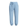 thumbnail image 5 of Women's Cotton Straight Leg Pants with Pockets, Mid Elastic Waist Casual Trousers, Pockets Solid Color Dressy Pants for Women, Casual Business Lounge Outdoor Wear, Capri Pants, 5 of 6