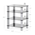 thumbnail image 2 of FITUEYES Luxury Gray AV Component Media Stand Audio Rack 4-Tier Entertainment Shelves TV Stand for Entertainment Center Stereo Cabinet, 2 of 5