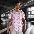 thumbnail image 3 of Wukai Seahorse and Starfish Print Men's Short-Sleeved Mesh T-Shirt,Quick-Dry Short Sleeve Workout T-Shirt-3X-Large, 3 of 8