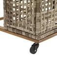 thumbnail image 3 of Crosley Furniture Ridley Wicker Outdoor Storage Pool Caddy for Toys, Floats, Patio Furniture Cushions, 3 of 11