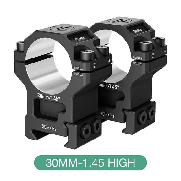 Discoveryopt 7075 Aluminum Scope Rings 30mm-1.45" High Precision Riflescope Mount for Picatinny Rail