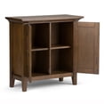 thumbnail image 3 of Simpli Home Redmond 32 inch Wide Solid Wood Transitional Low Storage Cabinet in Rustic Natural Aged Brown, 3 of 6