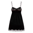 thumbnail image 5 of GORHGORH Womens Lingerie Sleepwear Gown Silky Satin Sexy Lace Chemise Nightie Dress, 5 of 5
