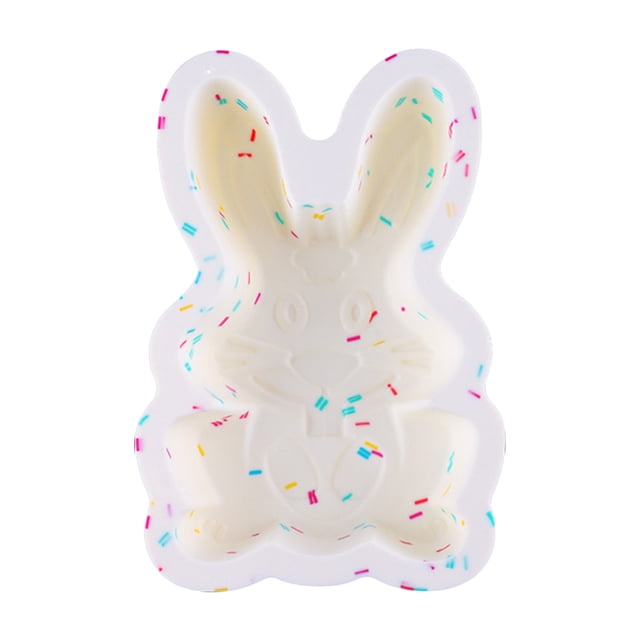 Zootealy Easter Rabbit Mold Cake Mold Easter Silicone Mold Fondant Cake Chocolate Pudding Jelly Mould Baking Tool for Home Easter Party