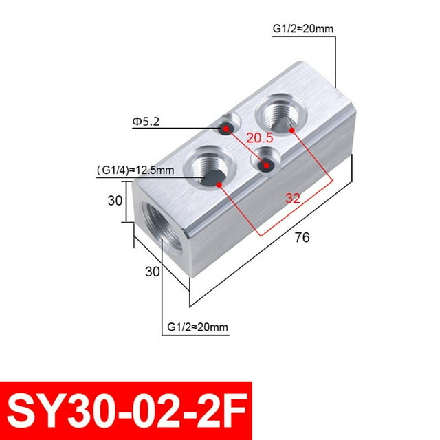 Pneumatic Air Multiple Line Exhaust Manifold Distributor 1/2 pt Thread Port SY30 2F