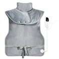 thumbnail image 2 of Weighted Heating Pad for Heated Neck Shoulders Wrap and Back Pain Cramps Relief  Electric 6 Heat Settings  120mins Time Set Auto Shut OFF  With Waist Straps Machine Washable, 2 of 6