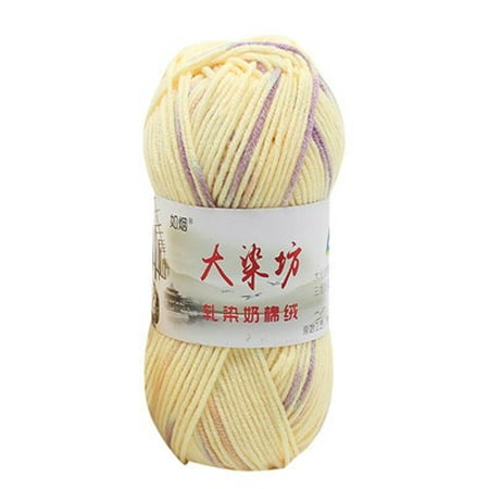 - CARLTON 1PC 50g Chunky Colorful Hand Knitting Baby Milk Cotton Crochet Knitwear Wool H